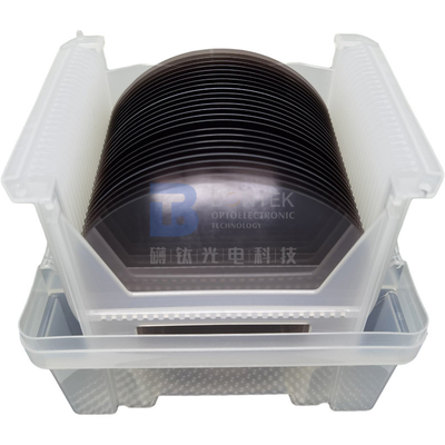 0.5mm Hitam Piroelektrik Gratis LiNbO3 Wafer 8 Inch 128Y-cut Aplikasi SAW IDT