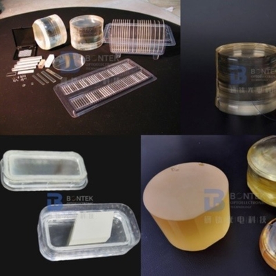 Substrat Wafer Piezoelektrik LiNbO3 128Y Dipotong Dengan Orientasi Datar Takik