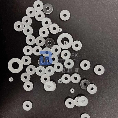 X-cut Y-cut Crystal Quartz Ring standar IEEE Double Side Lapped untuk Sensor Tekanan